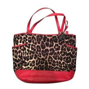 COACH OCELOT PRINT SHOULDER BAG F25178